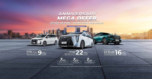 Chương trình ưu đãi các dòng xe GAC MOTOR tháng 07 2025